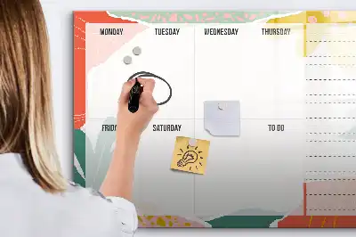 Magnetisk rittavla enkel veckoplanerare
