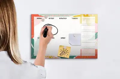Magnetisk rittavla enkel veckoplanerare