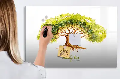 Magnetisk rittavla med motiv av släktträd