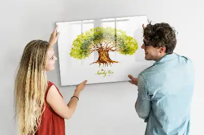 Magnetisk rittavla med motiv av släktträd