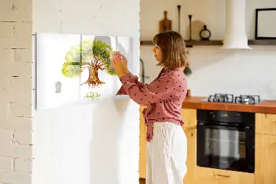 Magnetisk rittavla med motiv av släktträd