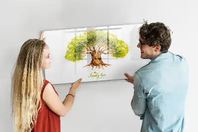 Magnetisk rittavla med motiv av släktträd