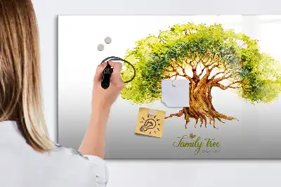 Magnetisk rittavla med motiv av släktträd