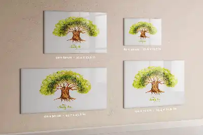Magnetisk rittavla med motiv av släktträd