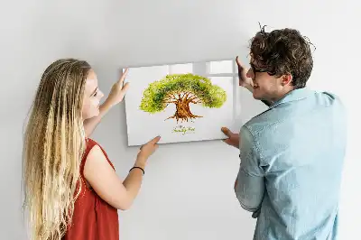 Magnetisk rittavla med motiv av släktträd