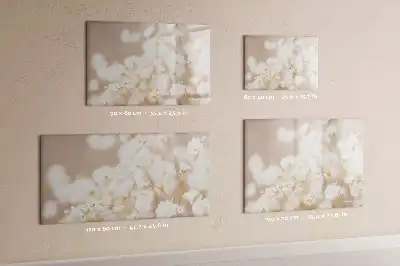 Magnetisk tavla med penna små vita blommor