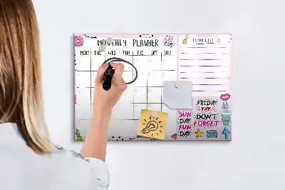 Magnetisk rittavla månadsplanerare