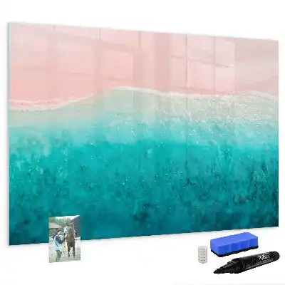 Magnetisk tavla med penna motiv av strand och hav