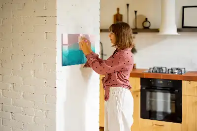 Magnetisk tavla med penna motiv av strand och hav