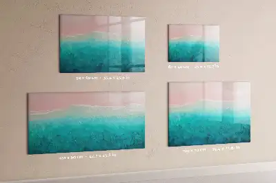 Magnetisk tavla med penna motiv av strand och hav
