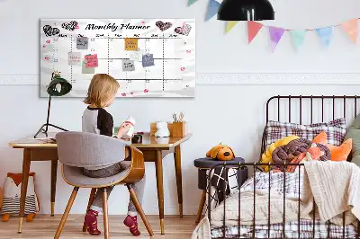Magnetisk månadsplanerare elegant tavla med penna
