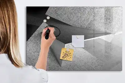 Magnetisk tavla med penna motiv med triangelabstraktion