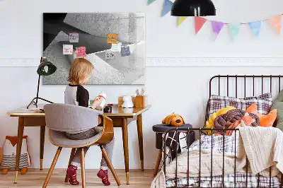 Magnetisk tavla med penna motiv med triangelabstraktion