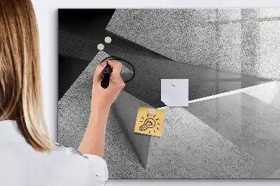 Magnetisk tavla med penna motiv med triangelabstraktion