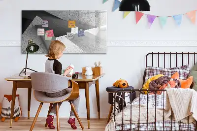 Magnetisk tavla med penna motiv med triangelabstraktion