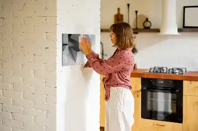 Magnetisk tavla med penna motiv med triangelabstraktion