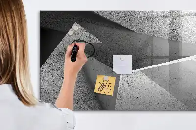 Magnetisk tavla med penna motiv med triangelabstraktion