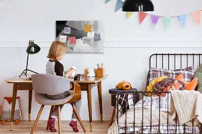 Magnetisk tavla med penna motiv med triangelabstraktion