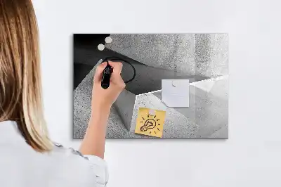 Magnetisk tavla med penna motiv med triangelabstraktion