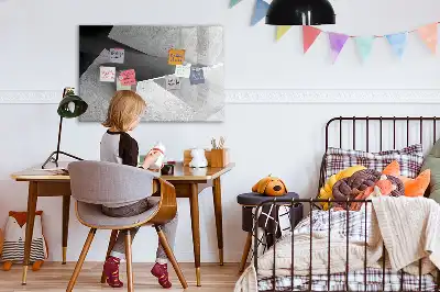 Magnetisk tavla med penna motiv med triangelabstraktion