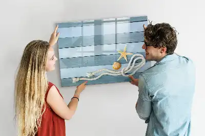 Magnetisk rittavla med motiv av växter och snäckor