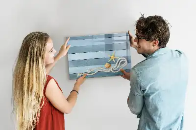Magnetisk rittavla med motiv av växter och snäckor