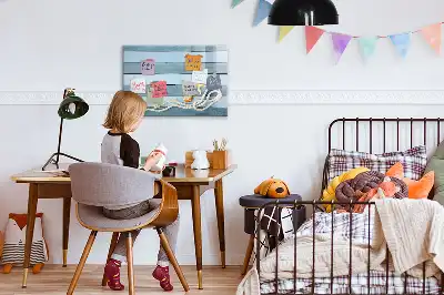 Magnetisk rittavla med motiv av växter och snäckor