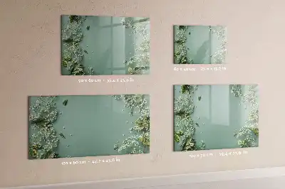 Magnetisk tavla med penna med motiv av subtila blommor