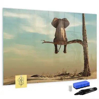 Magnetisk rittavla med elefant på trädet-motiv