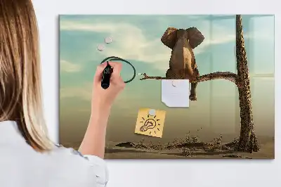 Magnetisk rittavla med elefant på trädet-motiv