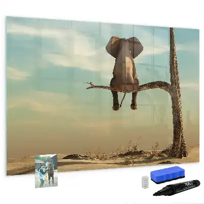 Magnetisk rittavla med elefant på trädet-motiv