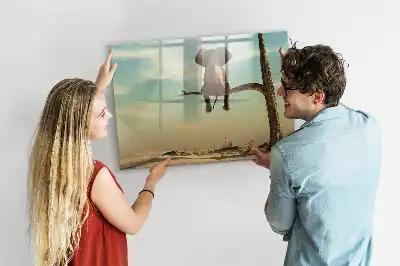 Magnetisk rittavla med elefant på trädet-motiv