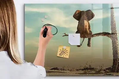 Magnetisk rittavla med elefant på trädet-motiv