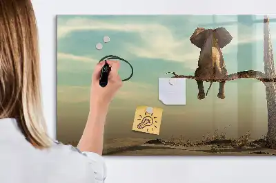 Magnetisk rittavla med elefant på trädet-motiv