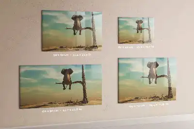 Magnetisk rittavla med elefant på trädet-motiv