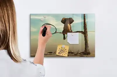 Magnetisk rittavla med elefant på trädet-motiv