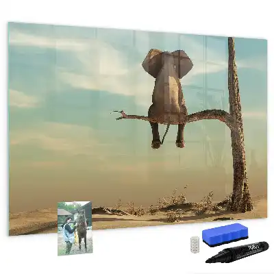 Magnetisk rittavla med elefant på trädet-motiv