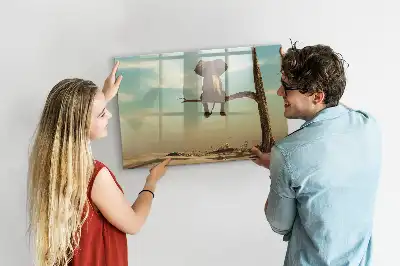 Magnetisk rittavla med elefant på trädet-motiv