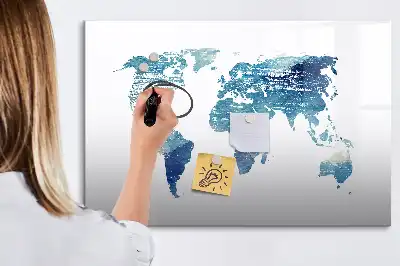 Magnetisk rittavla med världskartmotiv