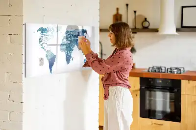 Magnetisk rittavla med världskartmotiv
