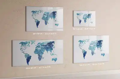 Magnetisk rittavla med världskartmotiv