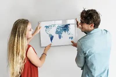 Magnetisk rittavla med världskartmotiv