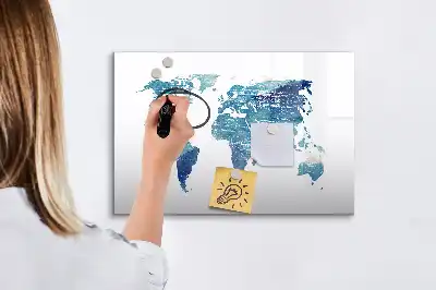 Magnetisk rittavla med världskartmotiv