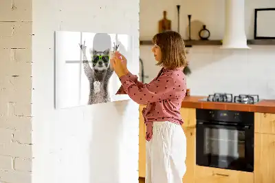 Magnetisk tavla med penna motiv med sukkulenter med glasögon