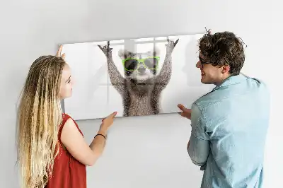 Magnetisk tavla med penna motiv med sukkulenter med glasögon