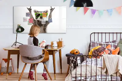 Magnetisk tavla med penna motiv med sukkulenter med glasögon