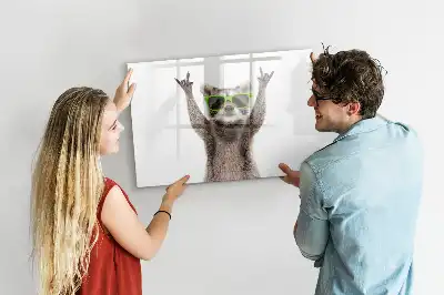 Magnetisk tavla med penna motiv med sukkulenter med glasögon