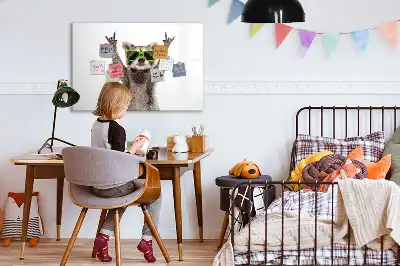 Magnetisk tavla med penna motiv med sukkulenter med glasögon