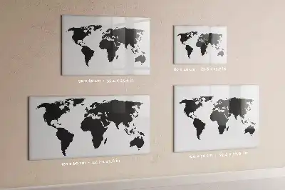 Magnetisk rittavla svart världskarta