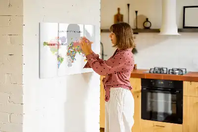 Magnetisk rittavla karta med flaggor